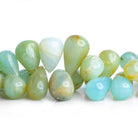 Blue Peruvian Opal Drops 7.5 inch 55 beads - The Bead Traders