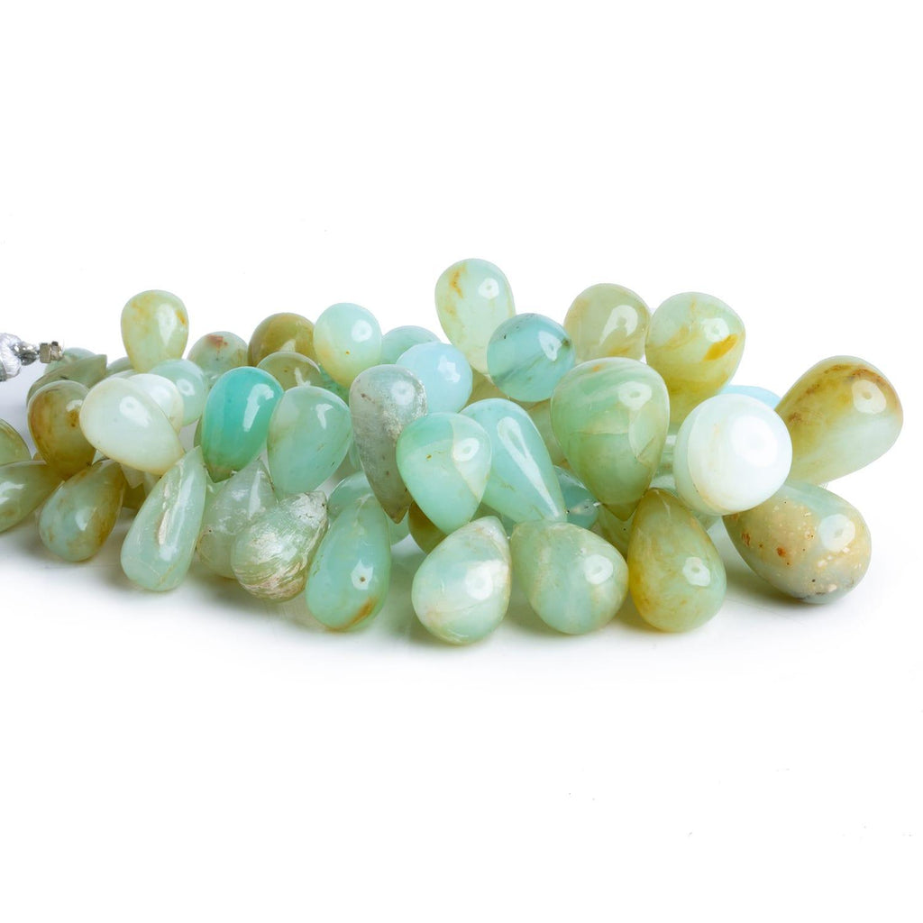 Blue Peruvian Opal Drops 7.5 inch 55 beads - The Bead Traders