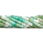 Blue Peruvian Opal Faceted Heishi Beads 14 inch 80 pieces - The Bead Traders