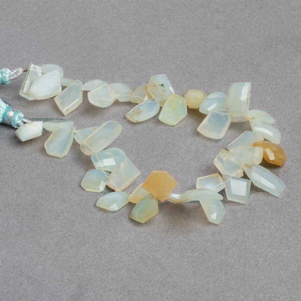 Blue Peruvian Opal Faceted Nugget Beads 8 inch 35 pieces - The Bead Traders