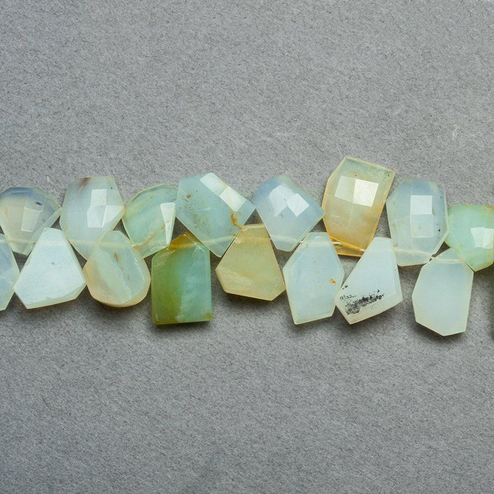 Blue Peruvian Opal Faceted Nugget Beads 8 inch 40 pieces - The Bead Traders