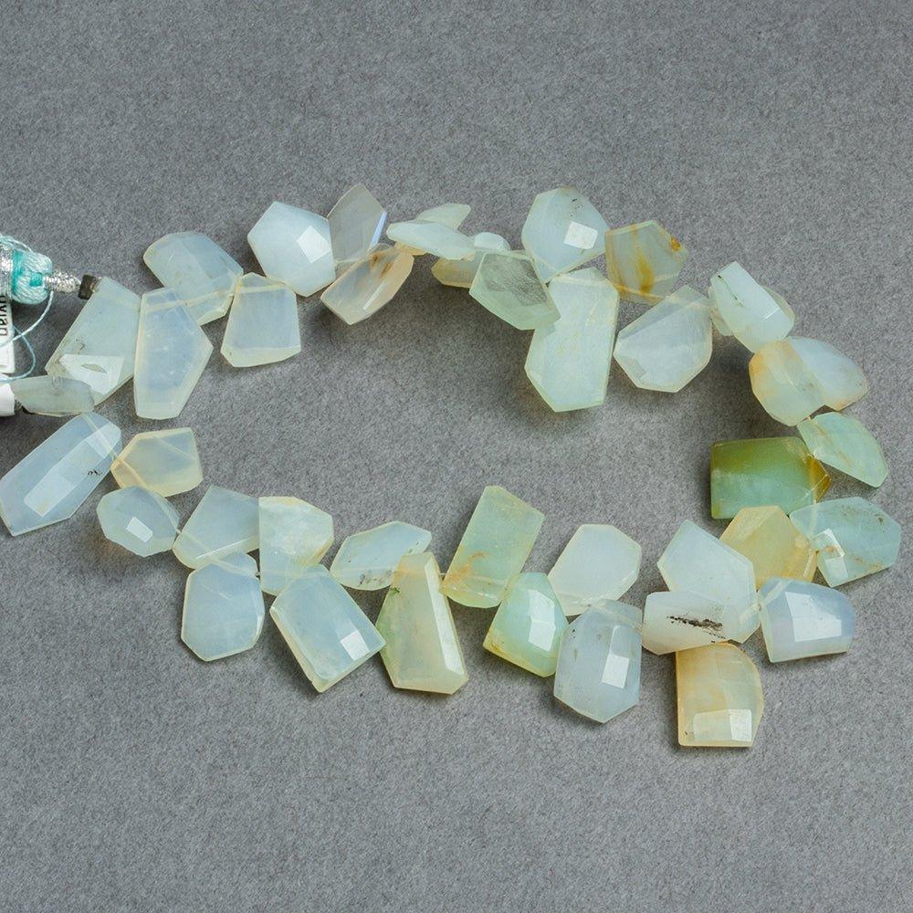 Blue Peruvian Opal Faceted Nugget Beads 8 inch 40 pieces - The Bead Traders