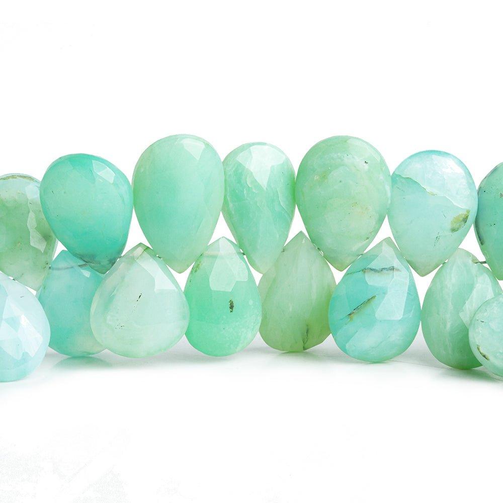 Blue Peruvian Opal Faceted Pear Beads 8 inch 53 pieces - The Bead Traders