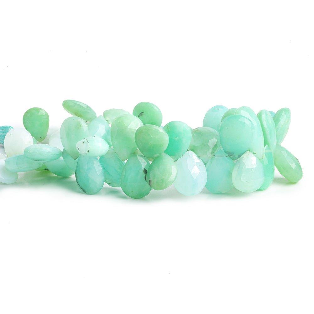 Blue Peruvian Opal Faceted Pear Beads 8 inch 53 pieces - The Bead Traders