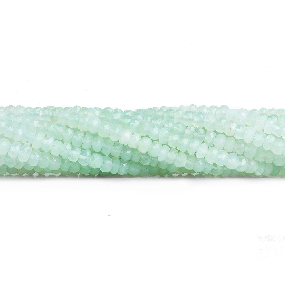 Blue Peruvian Opal Faceted Rondelle Beads 16 inch 175 pieces - The Bead Traders