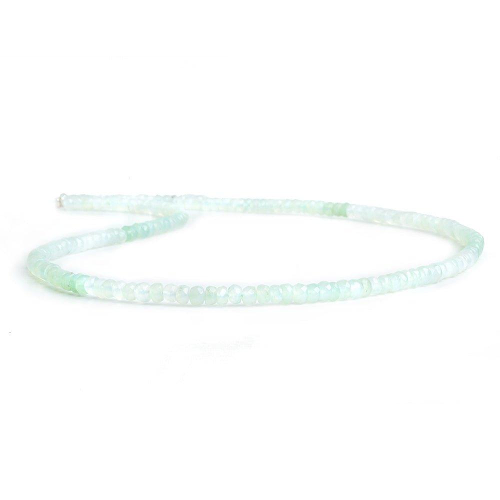 Blue Peruvian Opal Faceted Rondelle Beads 16 inch 175 pieces - The Bead Traders