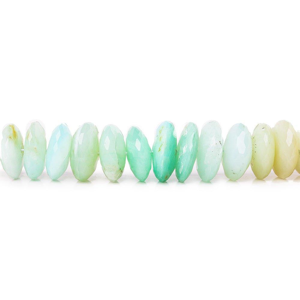 Blue Peruvian Opal German Faceted Rondelle beads 16 inch 105 pieces - The Bead Traders