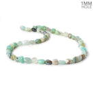 Blue Peruvian Opal plain nuggets 15 inch 49 beads - The Bead Traders