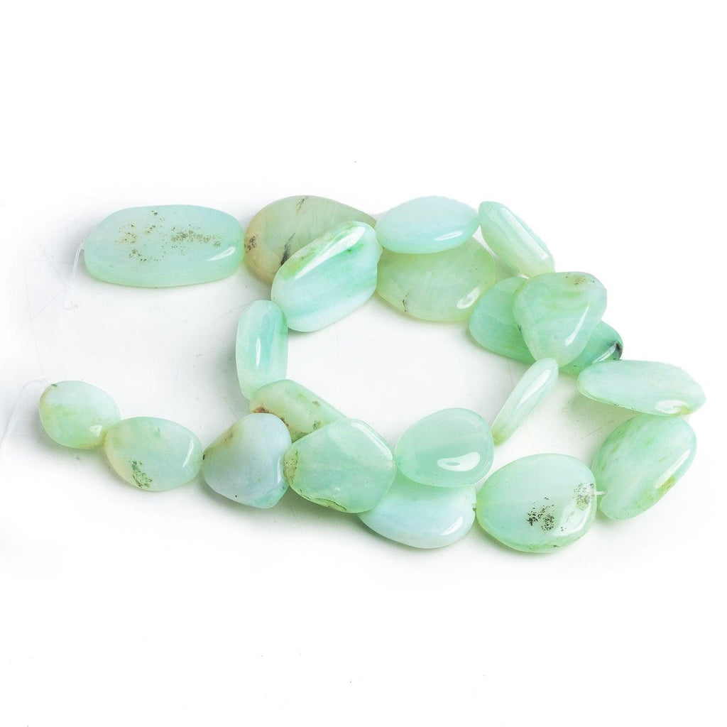 Blue Peruvian Opal Plain Nuggets 16 inch 19 beads - The Bead Traders