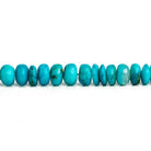 Blue Peruvian Opal Plain Rondelle Beads 12 inch 65 pieces - The Bead Traders