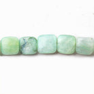 Blue Peruvian Opal plain square beads 8 inch 17 beads - The Bead Traders