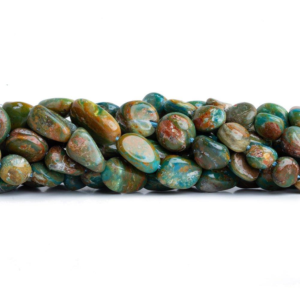 Blue Peruvian Opal with Matrix 16 inch 29 pieces - The Bead Traders