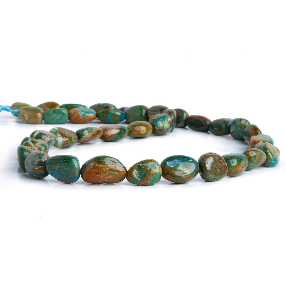 Blue Peruvian Opal with Matrix 16 inch 29 pieces - The Bead Traders