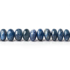 Blue Sapphire plain rondelle beads 14 inch 4.5-6.5mm 109 pieces - The Bead Traders