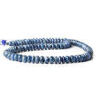 Blue Sapphire plain rondelle beads 14 inch 5-7mm 107 pieces - The Bead Traders