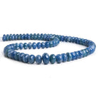 Blue Sapphire Plain Rondelle Beads 18 inch 90 pieces - The Bead Traders
