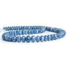 Blue Sapphire Plain Rondelle Beads 18 inch 95 pieces - The Bead Traders