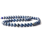 Blue Sapphire plain round beads 16 inch 6.5-8mm 57 pieces - The Bead Traders