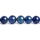 Blue Sapphire Plain Round Beads 18 inch 83 pieces - The Bead Traders