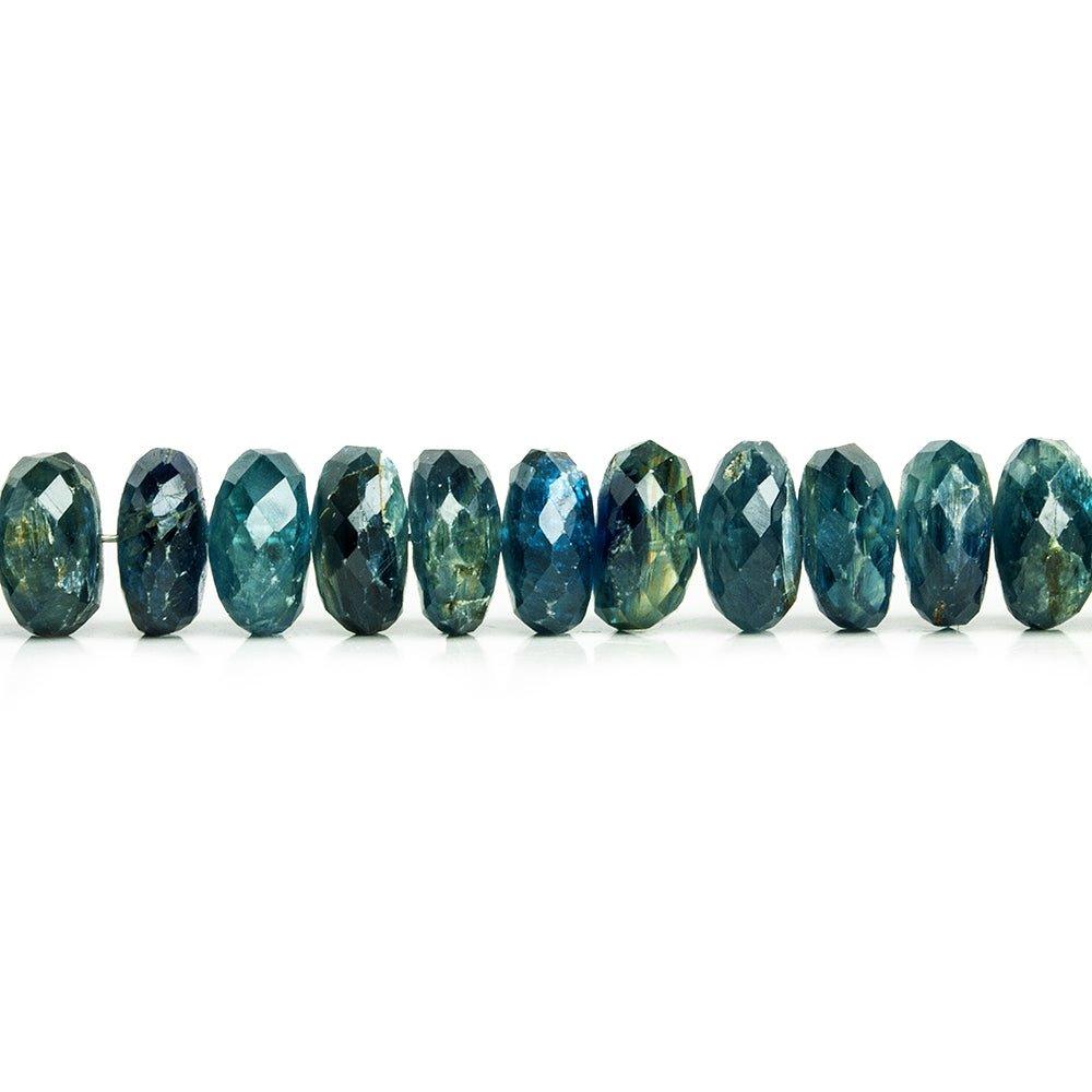 Blue Tanzanian Kyanite Faceted Rondelle Beads 7 inch 80 pieces - The Bead Traders