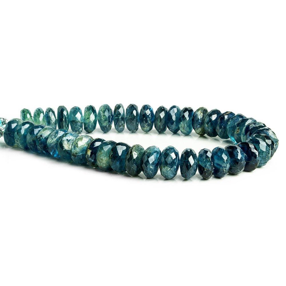 Blue Tanzanian Kyanite Faceted Rondelle Beads 7 inch 80 pieces - The Bead Traders