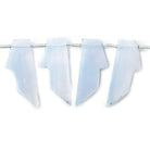 Blue Turkish Chalcedony Faceted Fancy Shape Beads 6 pieces - The Bead Traders