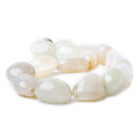 Bluish Grey Agate 2.5mm Large Hole Plain Nugget Beads 15 inch 15 pieces - The Bead Traders
