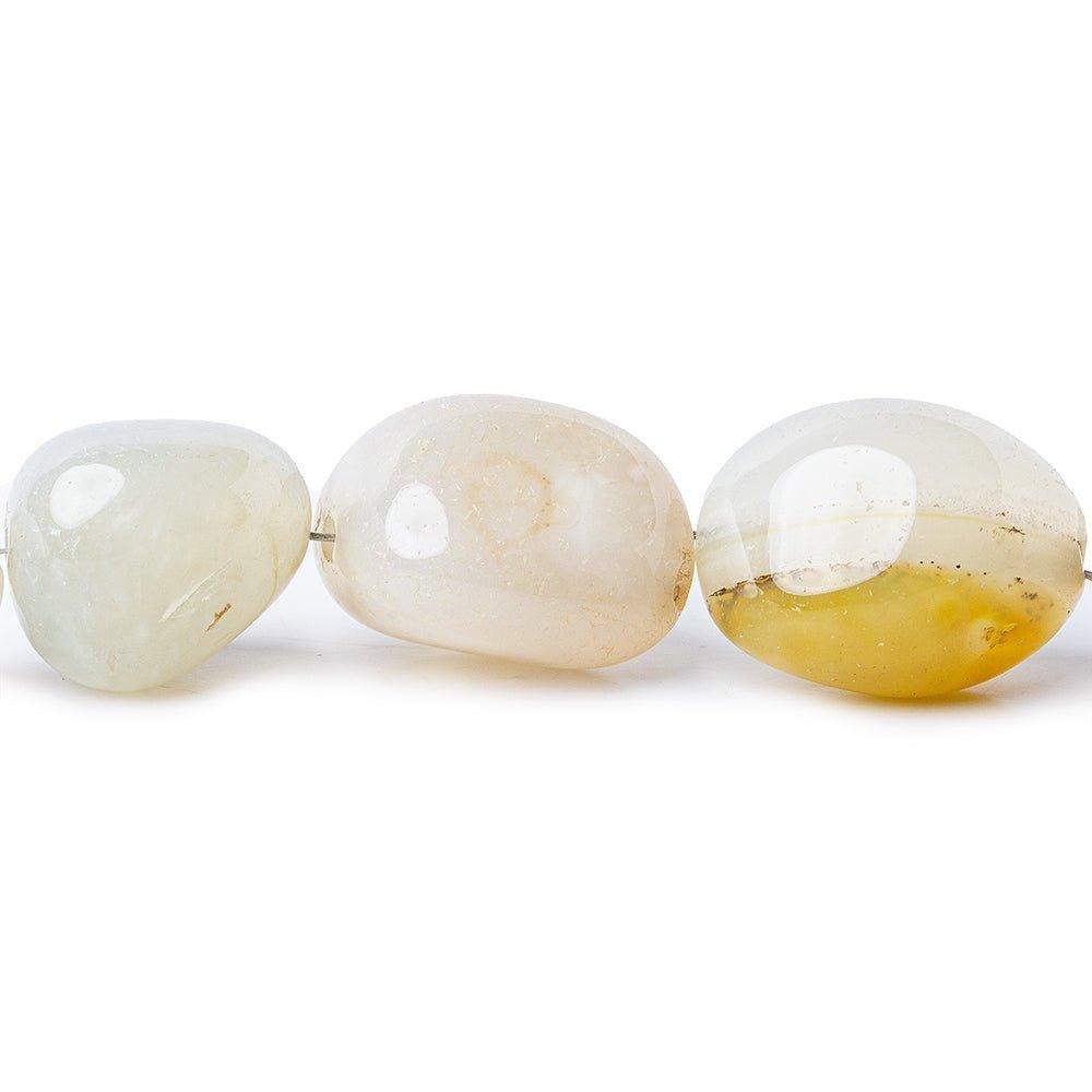 Bluish Grey Agate 2.5mm Large Hole Plain Nugget Beads 15 inch 15 pieces - The Bead Traders