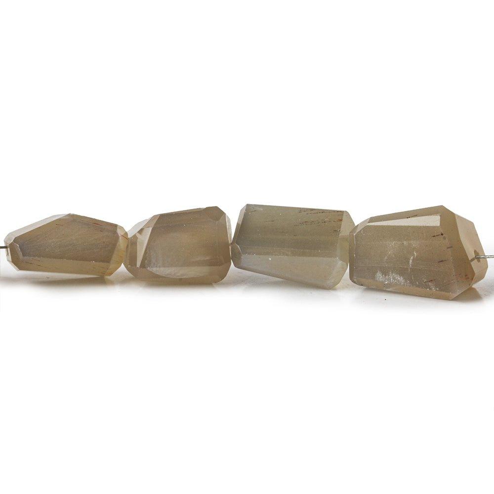 Blush Brown Moonstone faceted nuggets 19 inch 50 beads 6x4-16x10mm - The Bead Traders