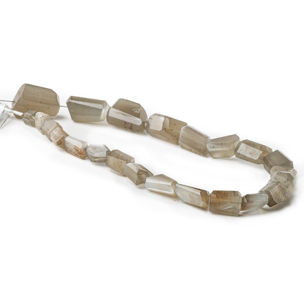 Blush Brown Moonstone faceted nuggets 19 inch 50 beads 6x4-16x10mm - The Bead Traders