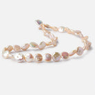 Blush Peach Coin Freshwater Pearl 16 inch 37 pieces 9.5-10.5mm - The Bead Traders