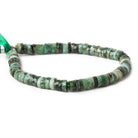 Brazilian Emerald Faceted Heishi beads 8 inch 83 pieces - The Bead Traders