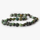 Brazilian Emerald puffy plain nuggets 12 inch 35 beads - The Bead Traders