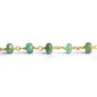 Brazilian Emerald Rondelle Gold Chain by the Foot 37 pieces - The Bead Traders