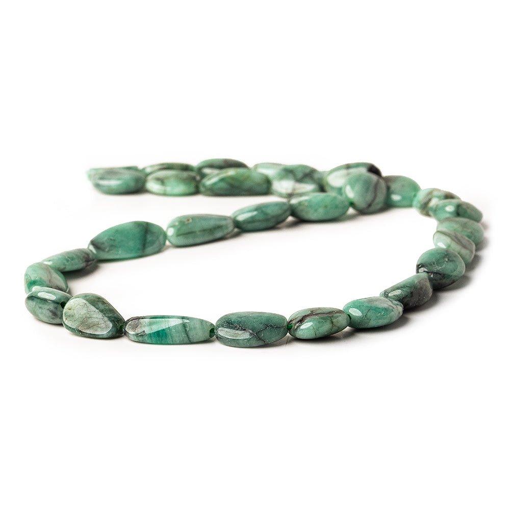 Brazilian Emerald straight drilled plain nuggets 16 inches 30 beads 9x8mm - 13x10mm - The Bead Traders