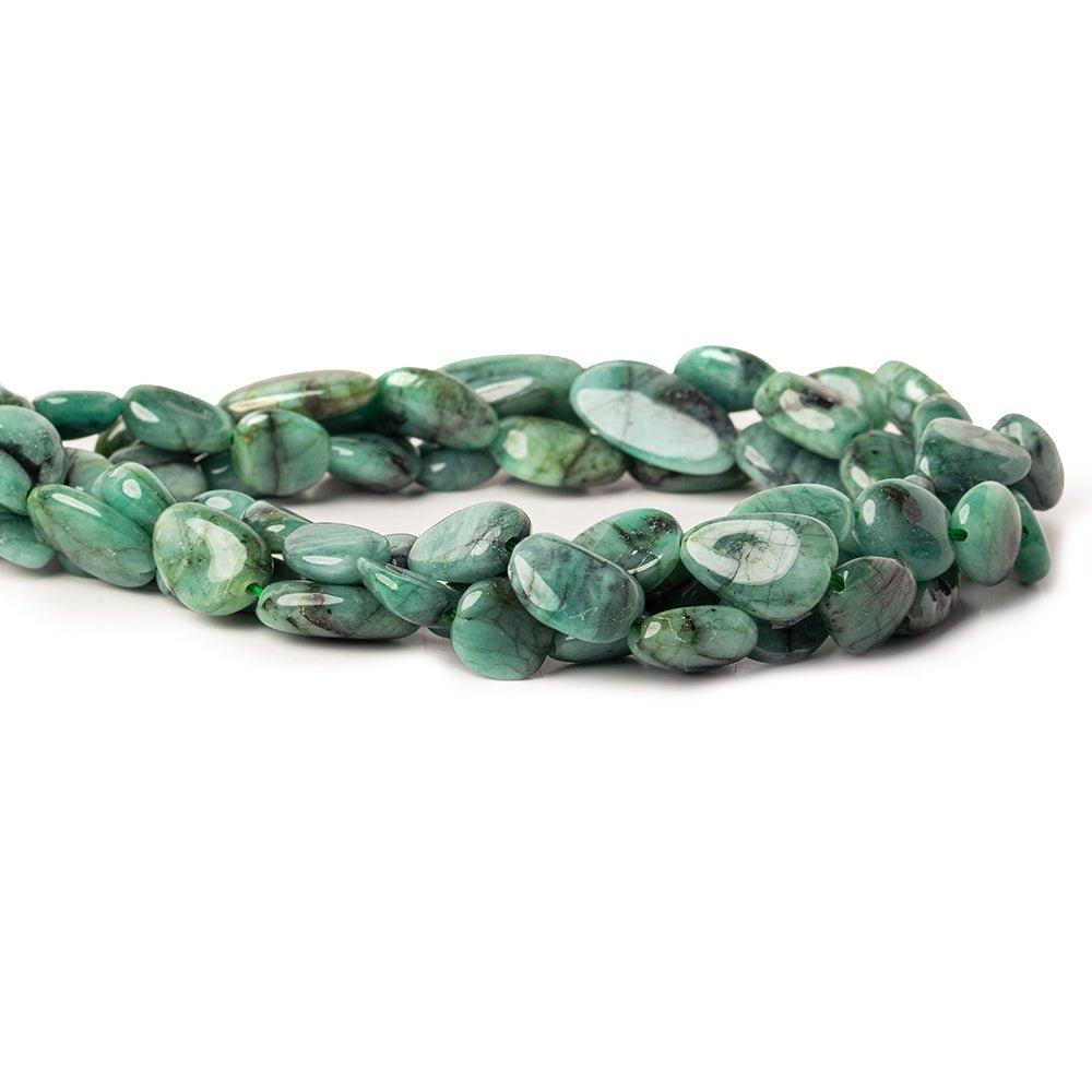 Brazilian Emerald straight drilled plain nuggets 16 inches 30 beads 9x8mm - 13x10mm - The Bead Traders