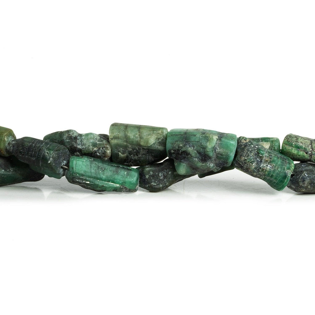 Brazilian Emerald Straight Drilled Tumbled Crystal 14 Beads - The Bead Traders