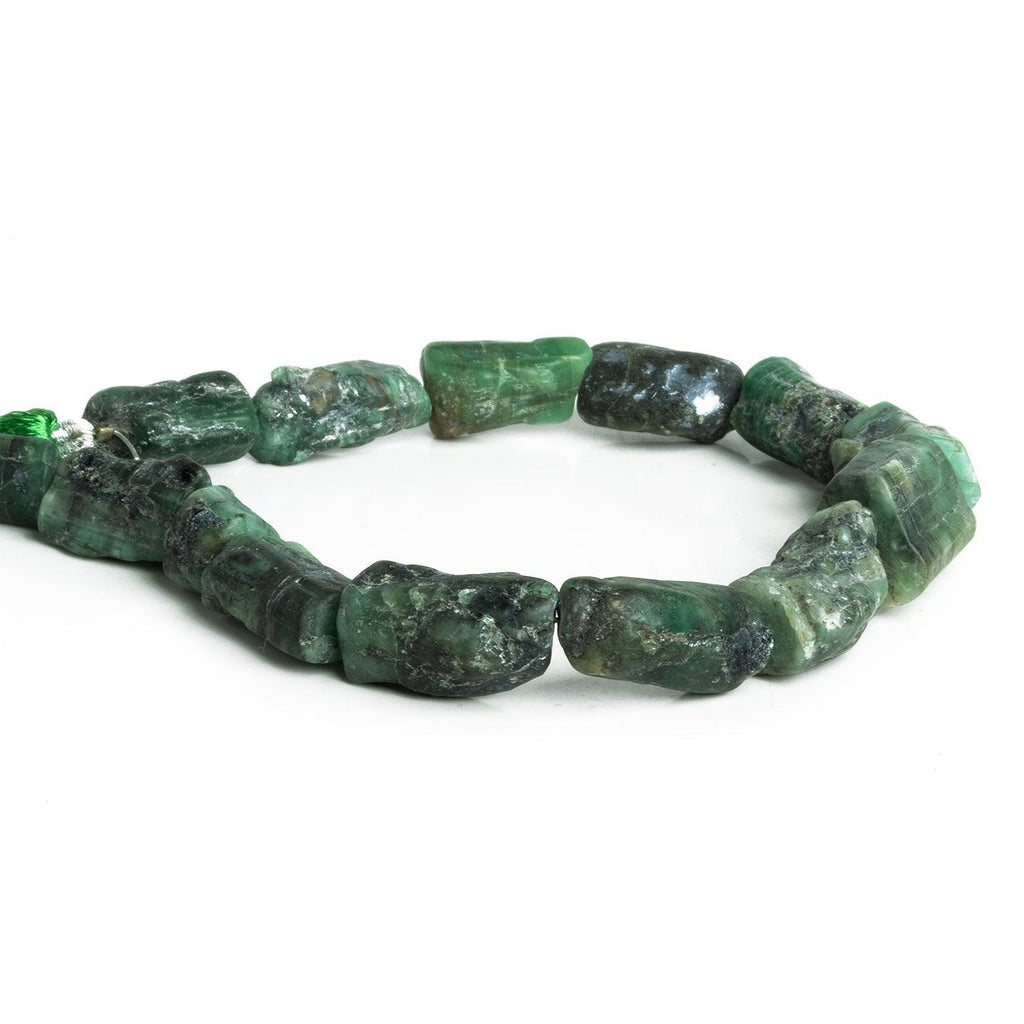 Brazilian Emerald Straight Drilled Tumbled Crystal 14 Beads - The Bead Traders