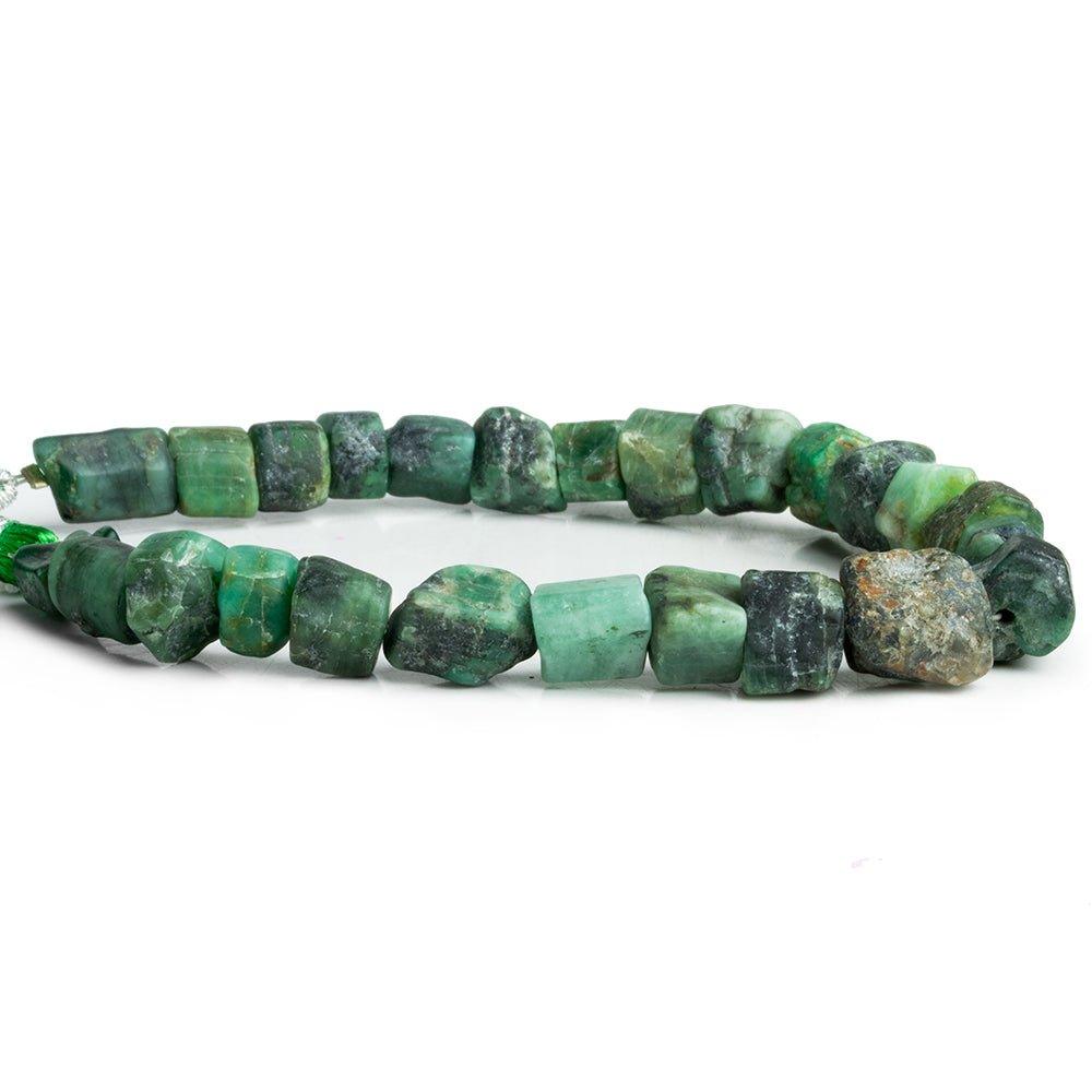 Brazilian Emerald Straight Drilled Tumbled Crystal 18 Beads - The Bead Traders