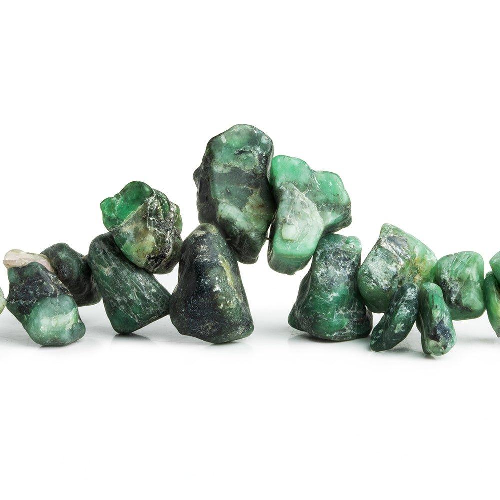 Brazilian Emerald Top Drilled Tumbled Crystal 7.50 inch 45 Beads - The Bead Traders