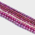 Bright Pink Pearls - Lot of 7 Strands - The Bead Traders