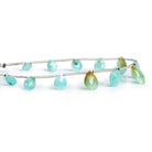 Brown and Blue Peruvian Opal Faceted Pear Beads 8 inch 12 pieces - The Bead Traders