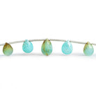 Brown and Blue Peruvian Opal Faceted Pear Beads 8 inch 12 pieces - The Bead Traders
