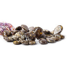 Brown and Cream Brecciated Jasper Plain Pear Beads 8 inch 39 pieces - The Bead Traders