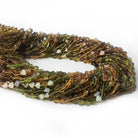 Brown and Green Tourmaline Plain Heart Beads, 14 inch, 3x3-4x4mm, 95 pieces - The Bead Traders