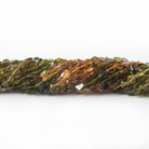 Brown and Green Tourmaline Plain Heart Beads, 14 inch, 3x3-4x4mm, 95 pieces - The Bead Traders