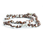 Brown Mother of Pearl Nugget Beads 16 inch 55 pieces - The Bead Traders