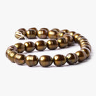 Brown straight drilled ringed Baroque freshwater pearls 16 inch 32 pieces 10x12mm - The Bead Traders