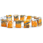 Bumblebee Jasper Faceted Emerald Cut Beads 8 inch 12 pieces - The Bead Traders