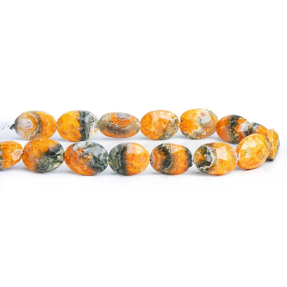 Bumblebee Jasper Faceted Oval Beads 8 inch 14 pieces - The Bead Traders